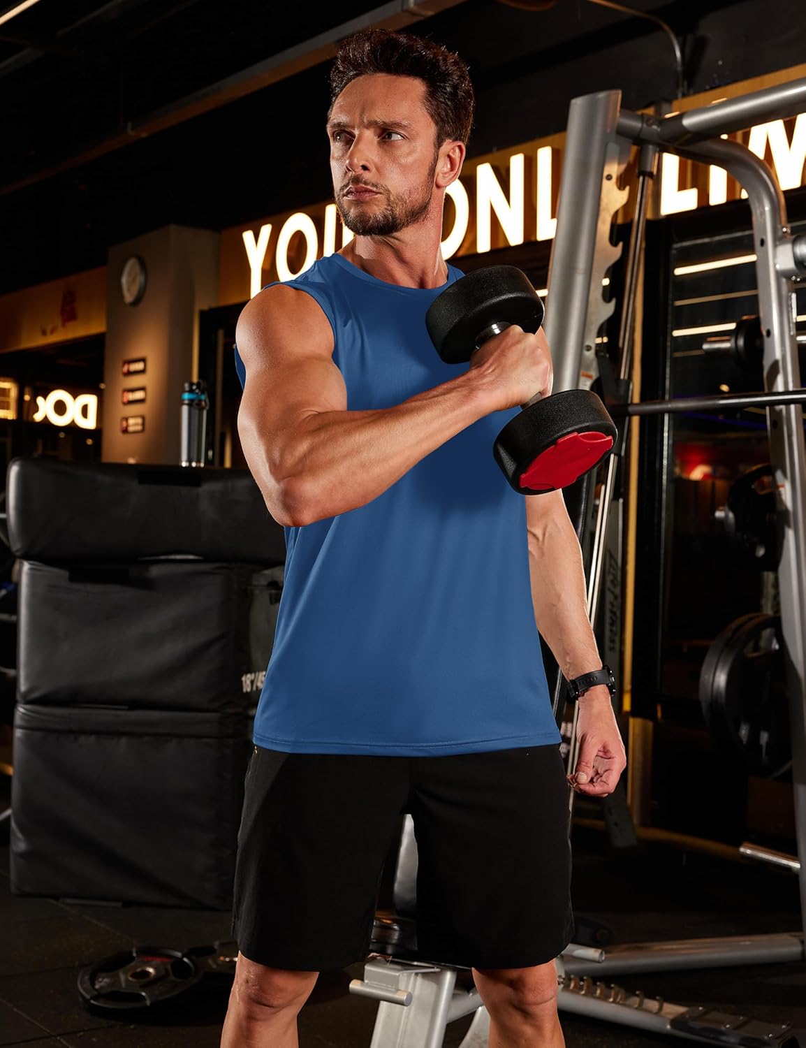 Detalle 2 de TACVASEN Herren Tanktop Sport mit UPF 50+ UV-Schutz – schnelltrocknend & atmungsaktiv