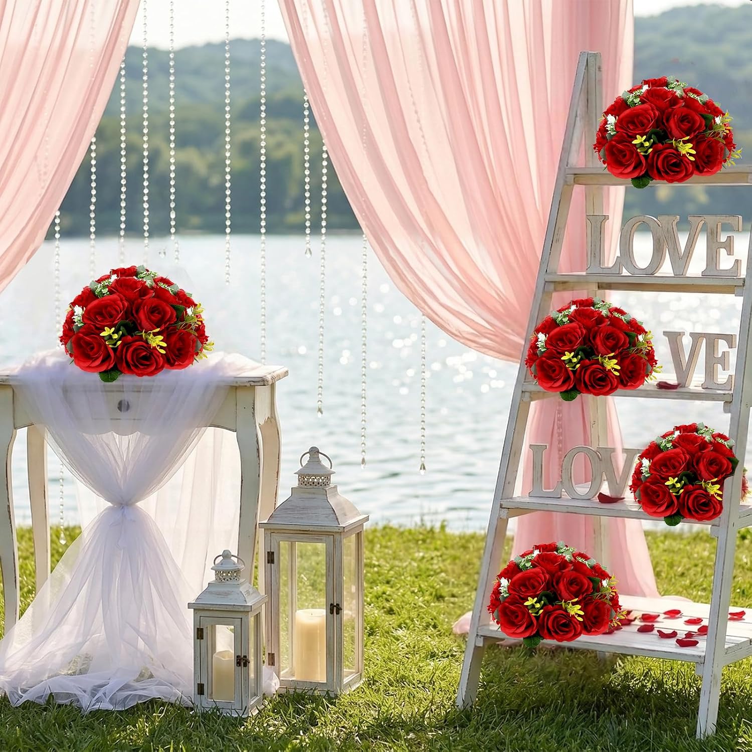 Detalle 2 de SEKNHOP Rose Flower Balls