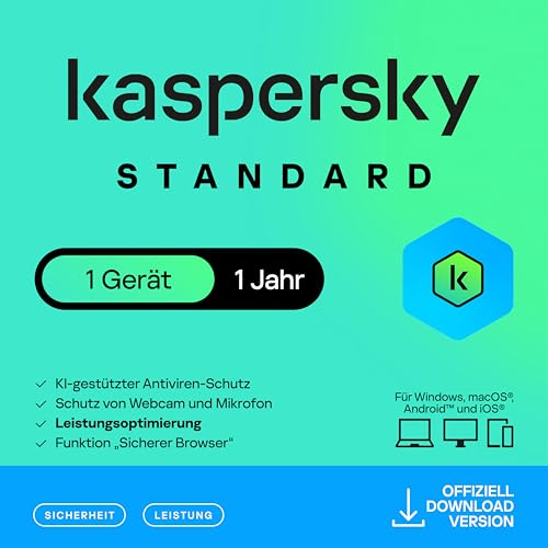 Detalle de Kaspersky Standard Anti-Virus 2026 – 1 Gerät, 1 Jahr, Umfassender Schutz