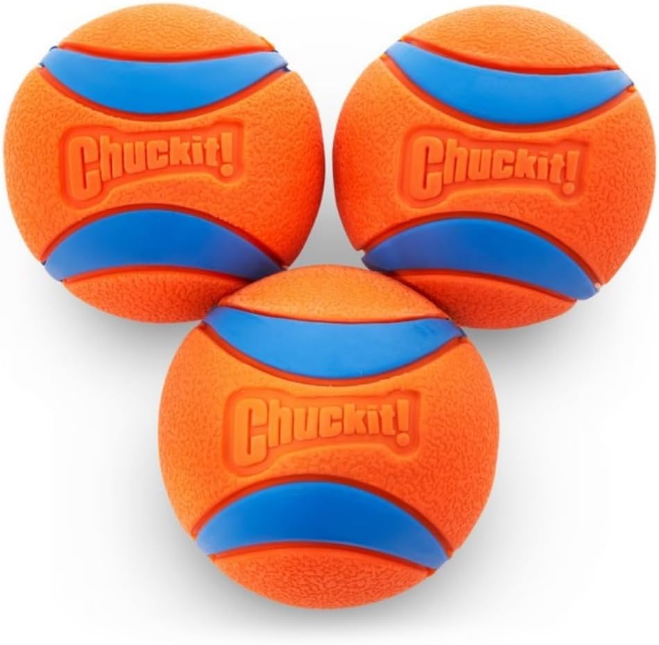 Detalle de Chuckit! Ultra Ball – Durable High Bounce Rubber Dog Toy (Medium, 6.5 cm) – Pack of 3