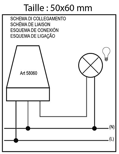 Detalle de Electraline 58060 Interruttore crepuscolare per uso esterno IP44 – Bianco, confezione da 1