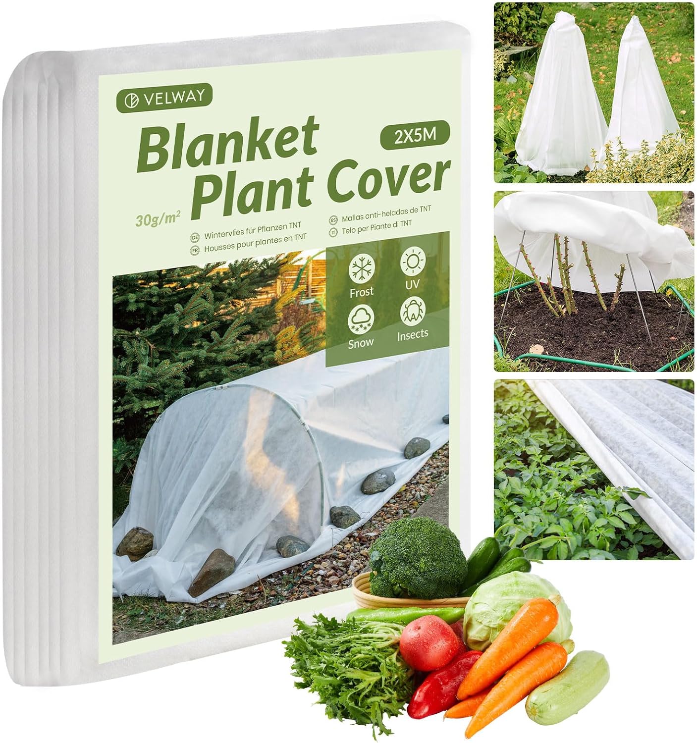 Thumbnail 6 de 2x10m Plant Fleece Frost Protection (30gsm) – Heavy Duty Garden Cover for Winter Planning
