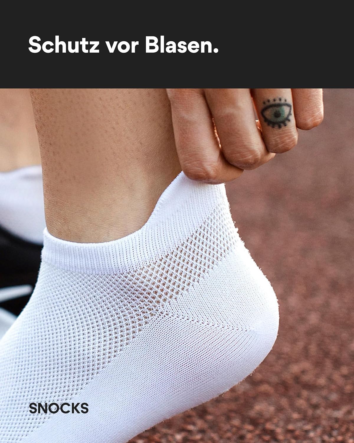 Detalle de Snocks kurze Laufsocken Herren & Damen – 4 Paar, Gr. 35–50 | rutschfest, atmungsaktiv, blasenfrei