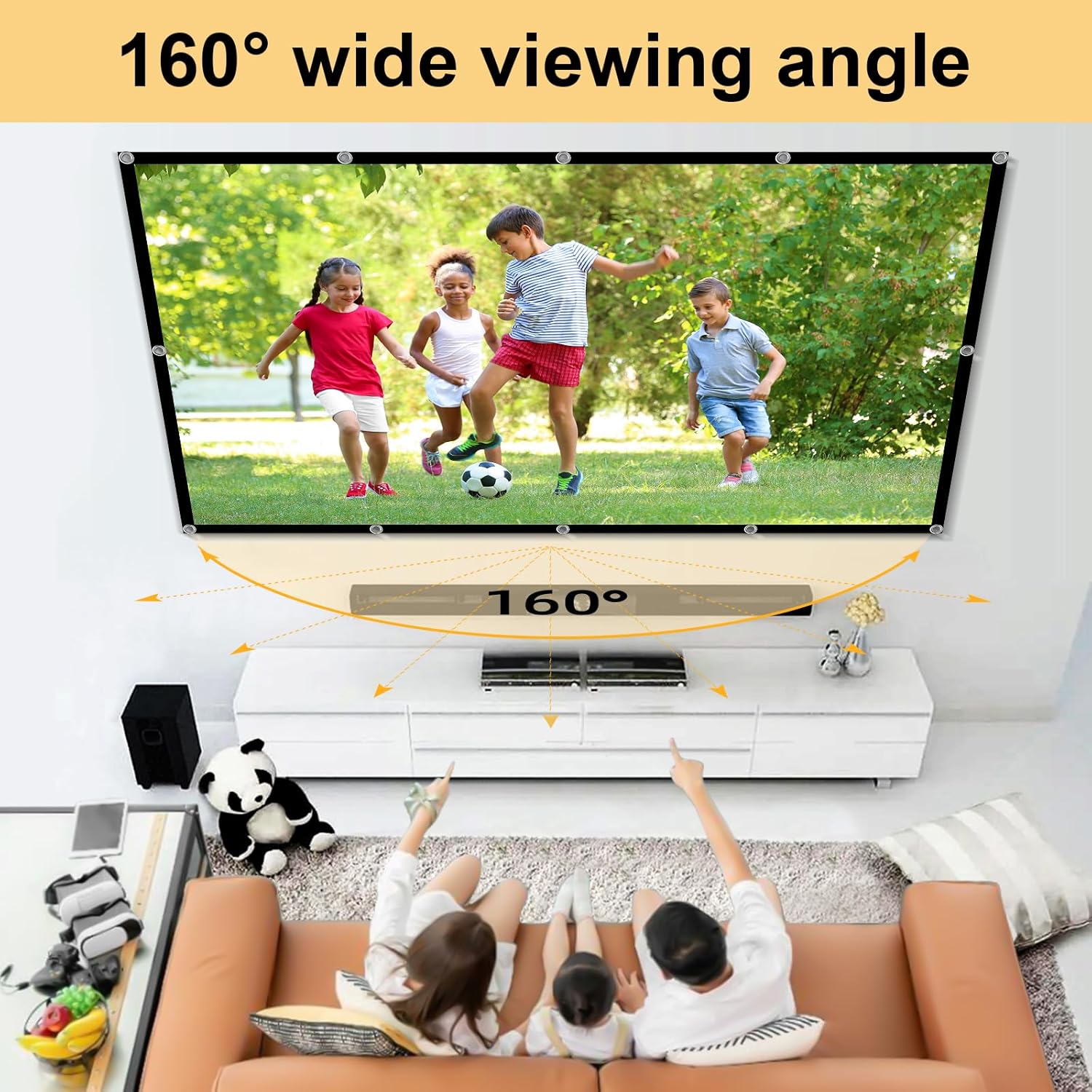 Thumbnail 4 de XINLEMY Foldable 120-inch 16:9 Projector Screen (black back, anti-crease, portable)