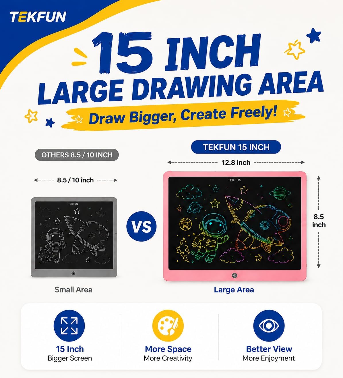 Detalle de TEKFUN 15-inch LCD writing tablet for kids