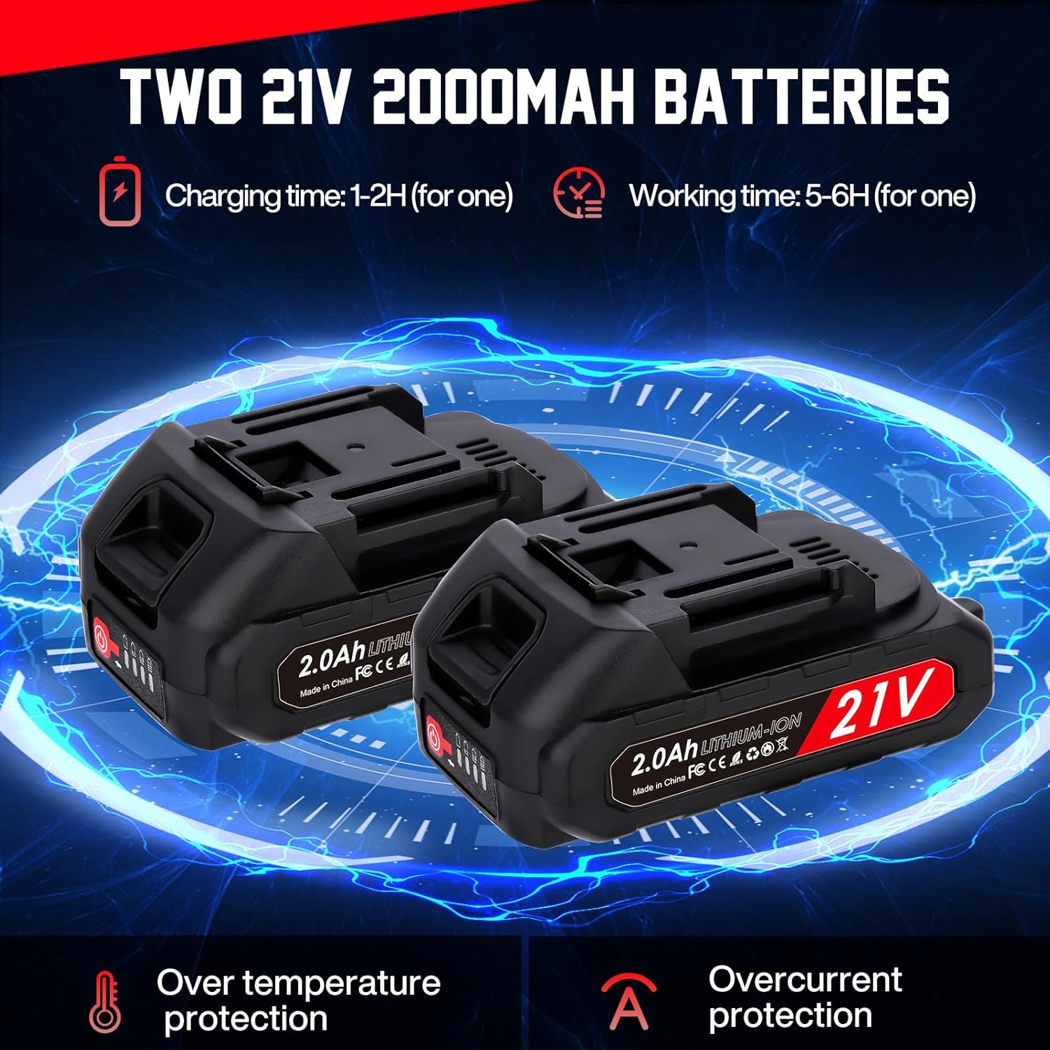 Thumbnail 3 de Forbici Potatura Elettriche 50 mm con Batteria 21V/2000mAh – Cesoie professionali per viti e alberi da frutta