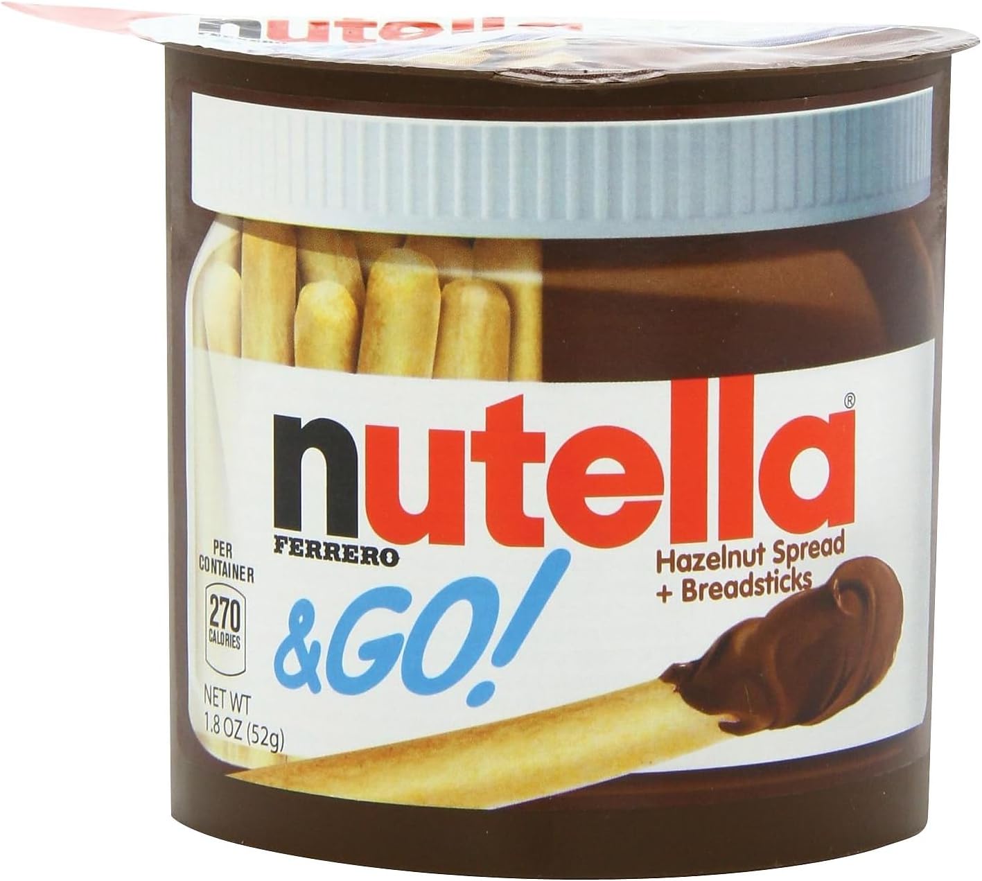Thumbnail 1 de Nutella & Go Snack Monoporzione con Croccanti Grissini e Nutella – 12 Confezioni da 48 g