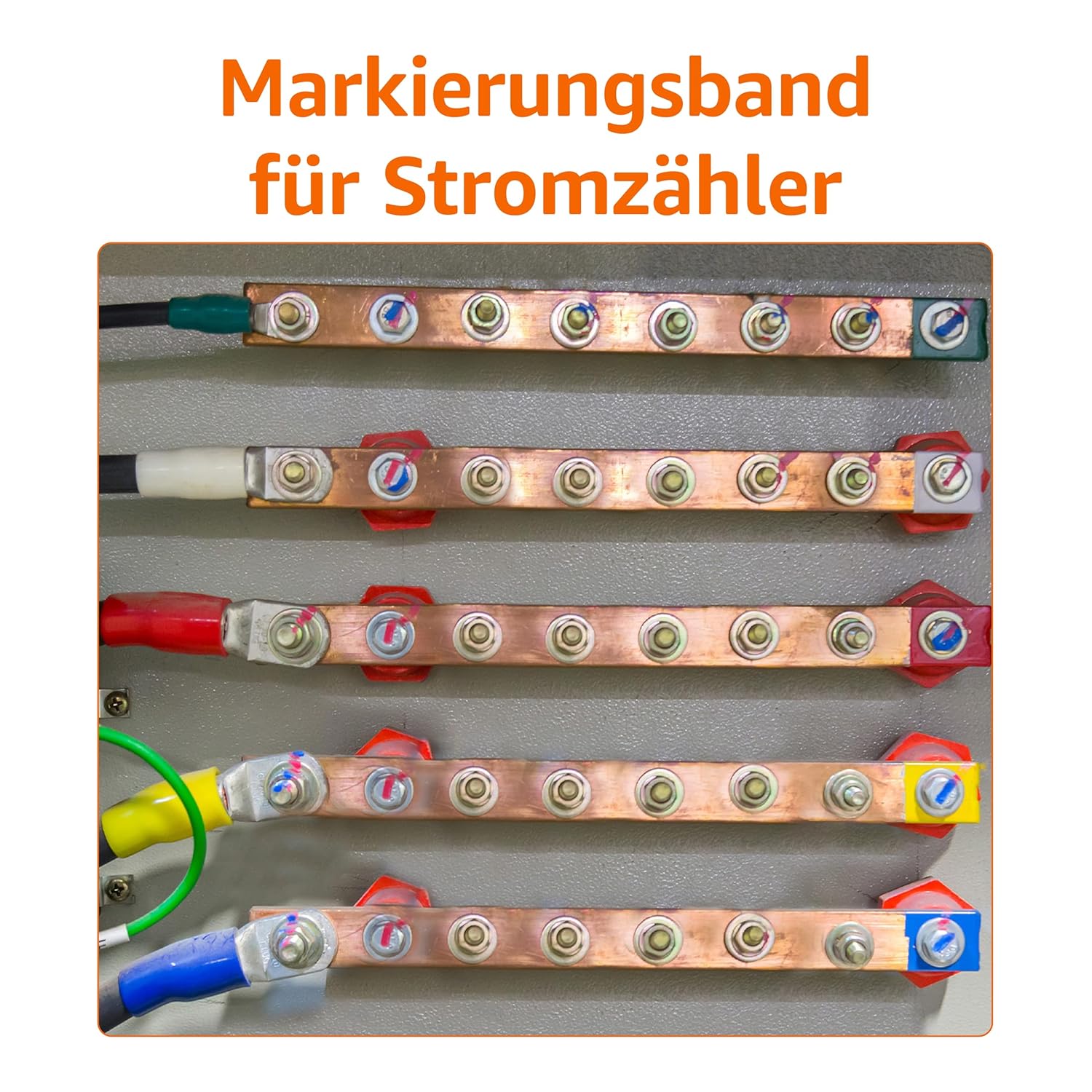Detalle de Amazon Basics Isolierband 1,3 cm x 6,1 m – 10 Rollen mehrfarbig