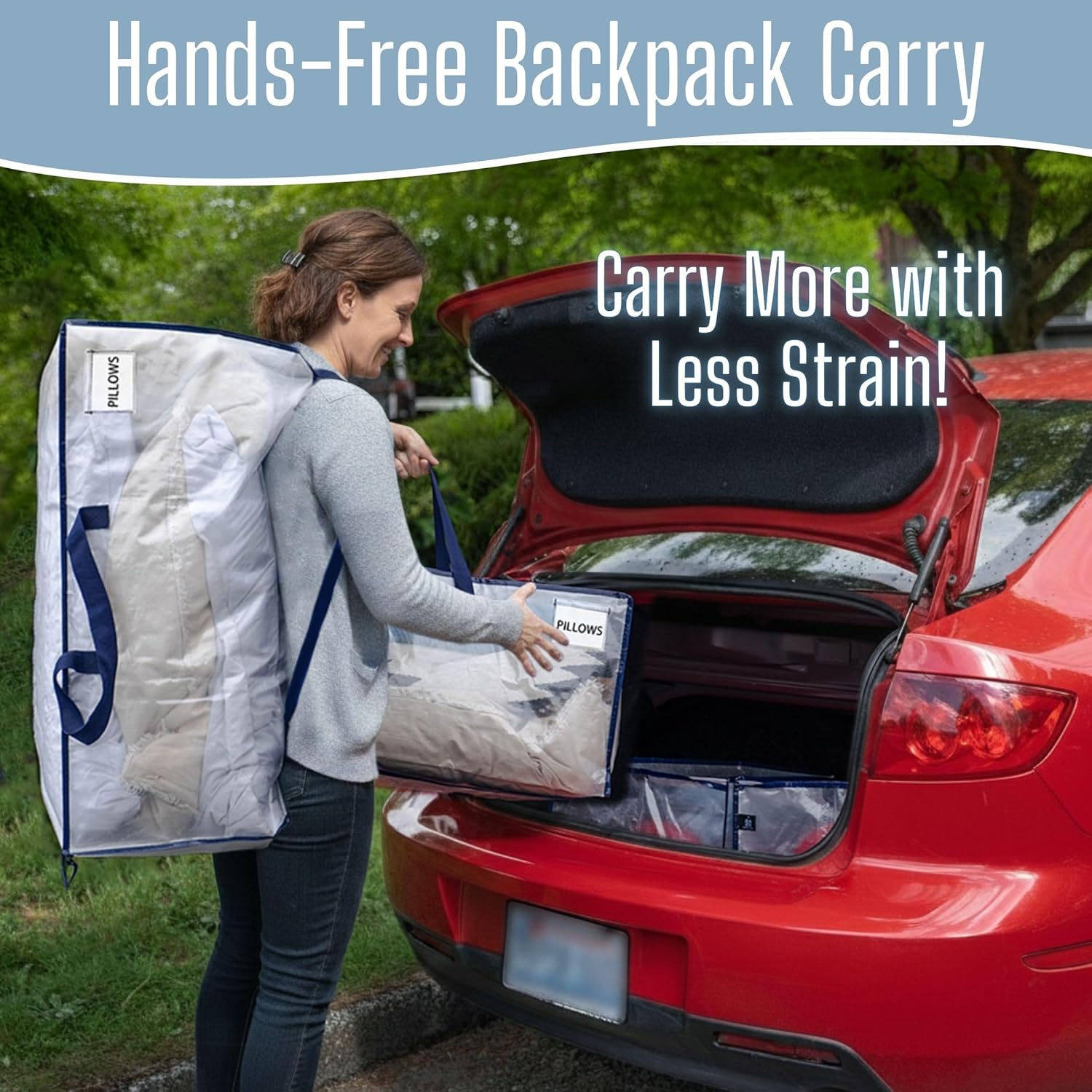 Thumbnail 3 de VENO 4 Pack Heavy-Duty Moving Bags with Backpack Straps