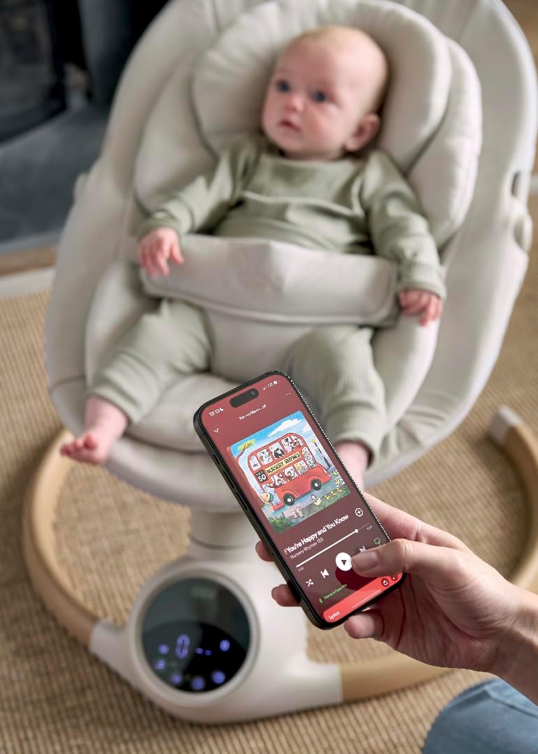 Thumbnail 6 de Mamas & Papas Alto Smart Baby Swing (Cashmere): touchscreen, 5 speeds, Bluetooth and remote