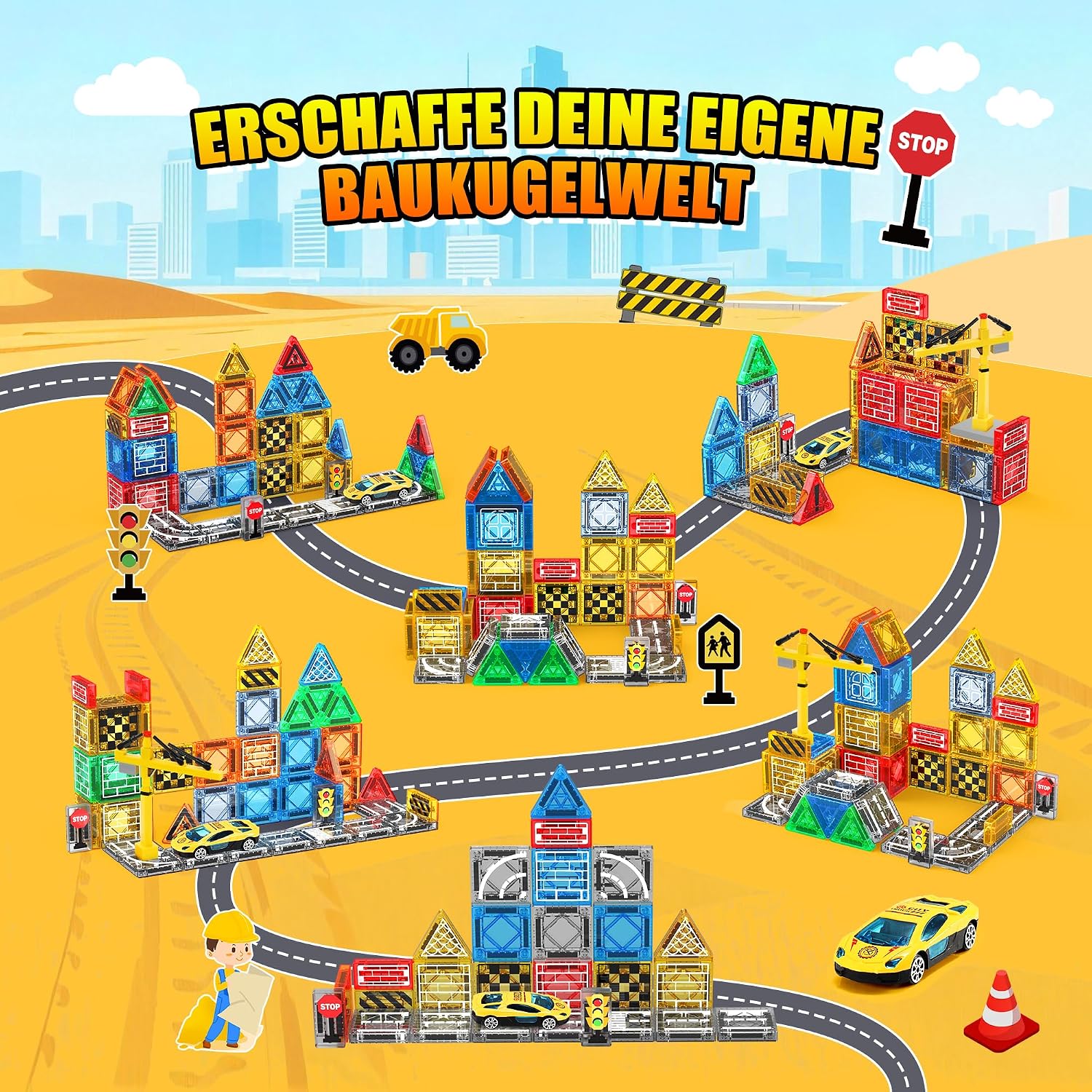 Thumbnail 4 de iKidiki Mini Magnetische Bausteine Reiseset – kompakt für Kinder von 3–8 Jahren