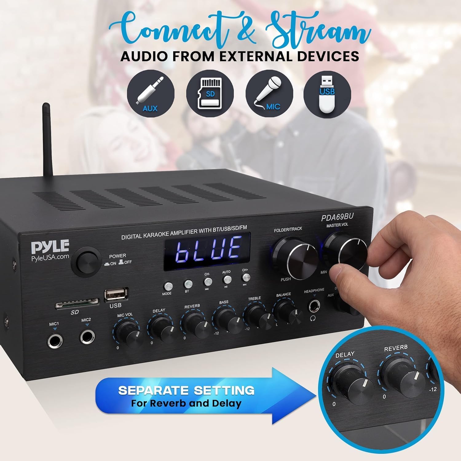 Thumbnail 3 de Pyle Home Audio Amplifier H300