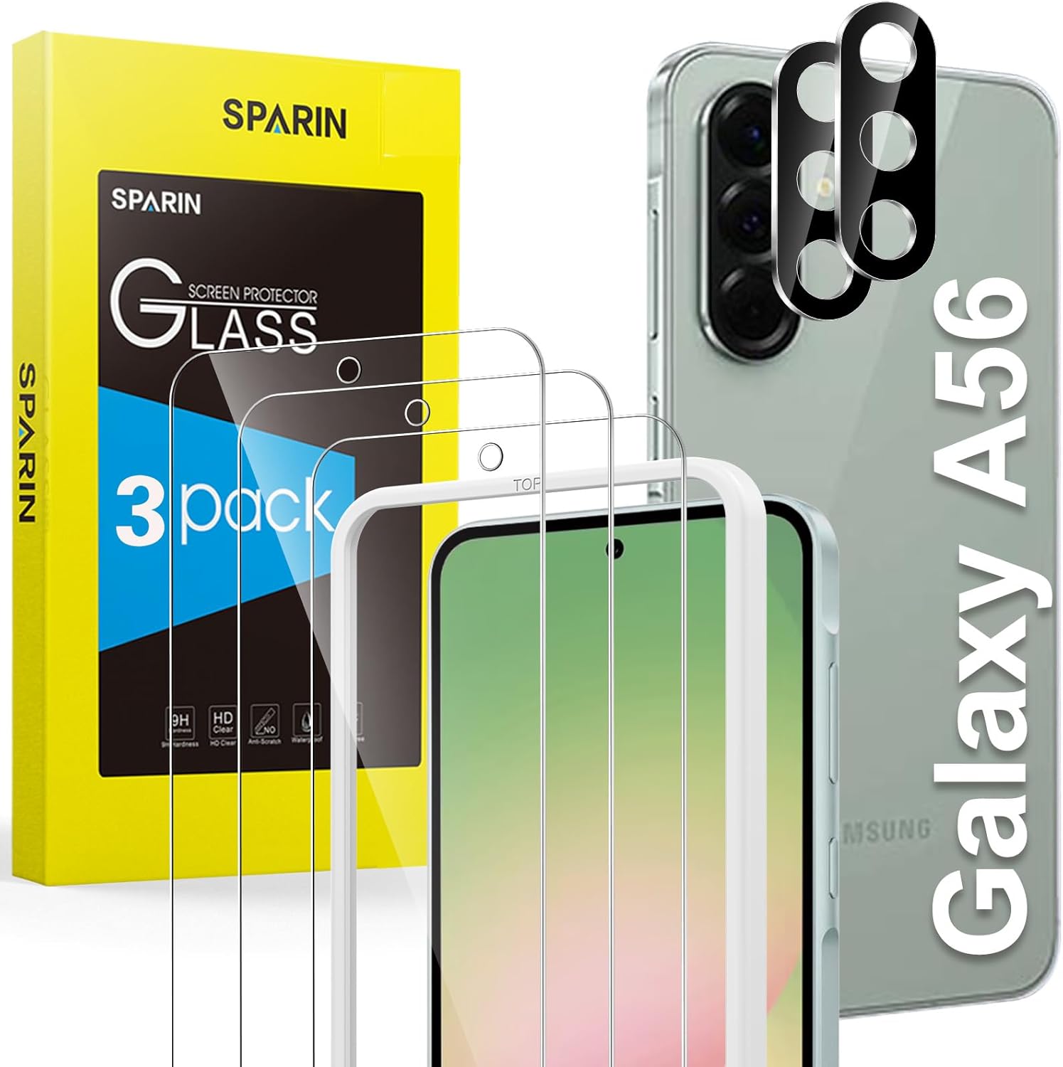 Detalle de SPARIN Galaxy A56 5G Schutzglas 3er