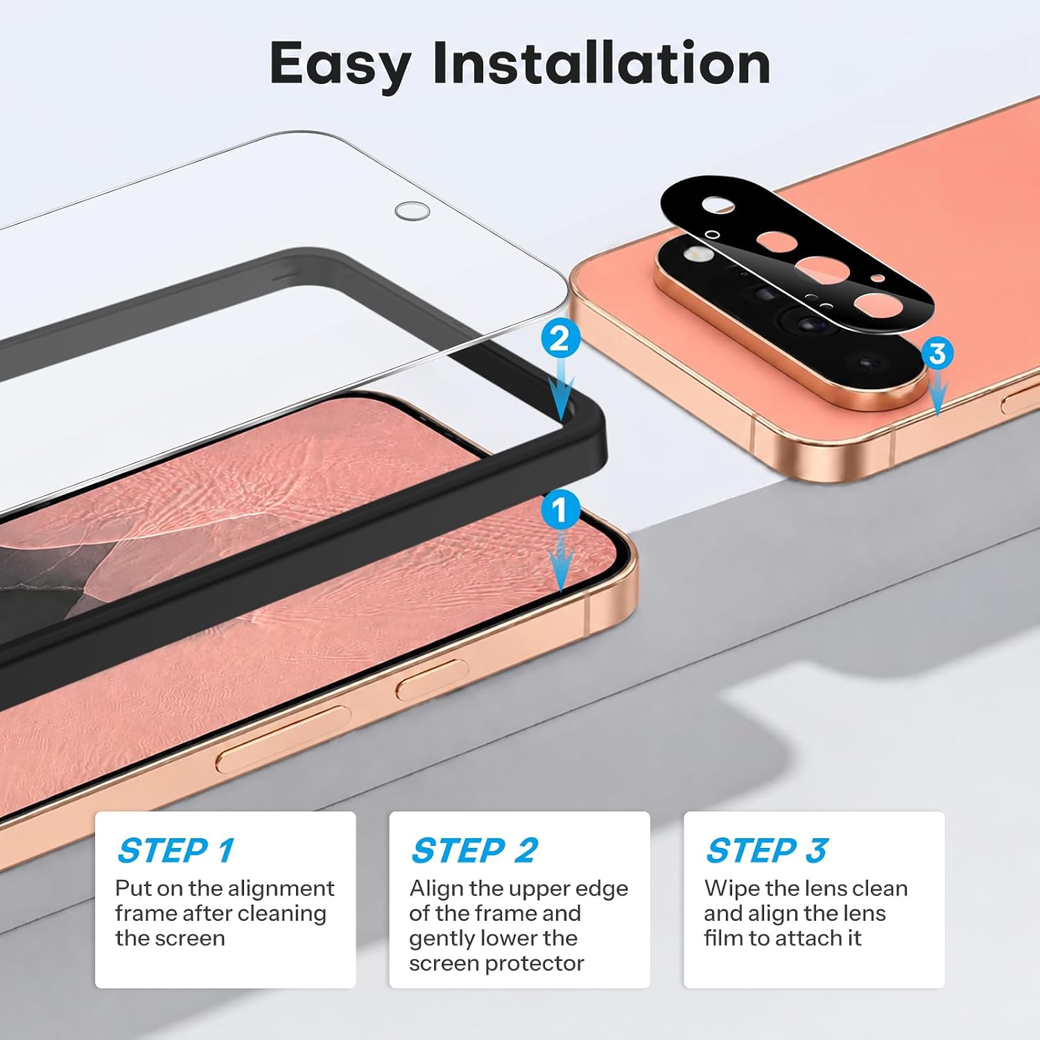 Detalle de OMOTON Screen and Camera Protector Set 6.3-inch