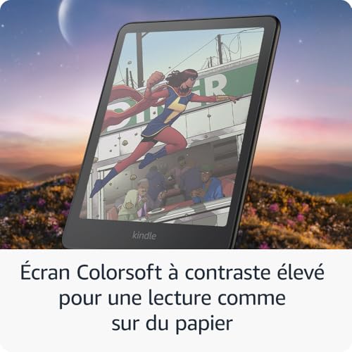 Detalle de Amazon Kindle Colorsoft (Nouvelle génération) – écran couleur 7" et éclairage chaud réglable, 16 Go