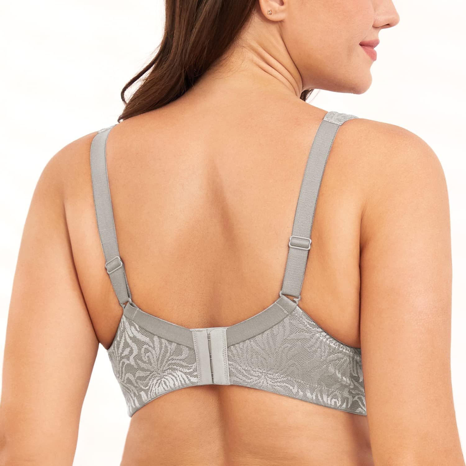 Detalle de Wingslove Women's Full Coverage Non Padded Comfort Minimizer Wire-Free Bra Plus Size