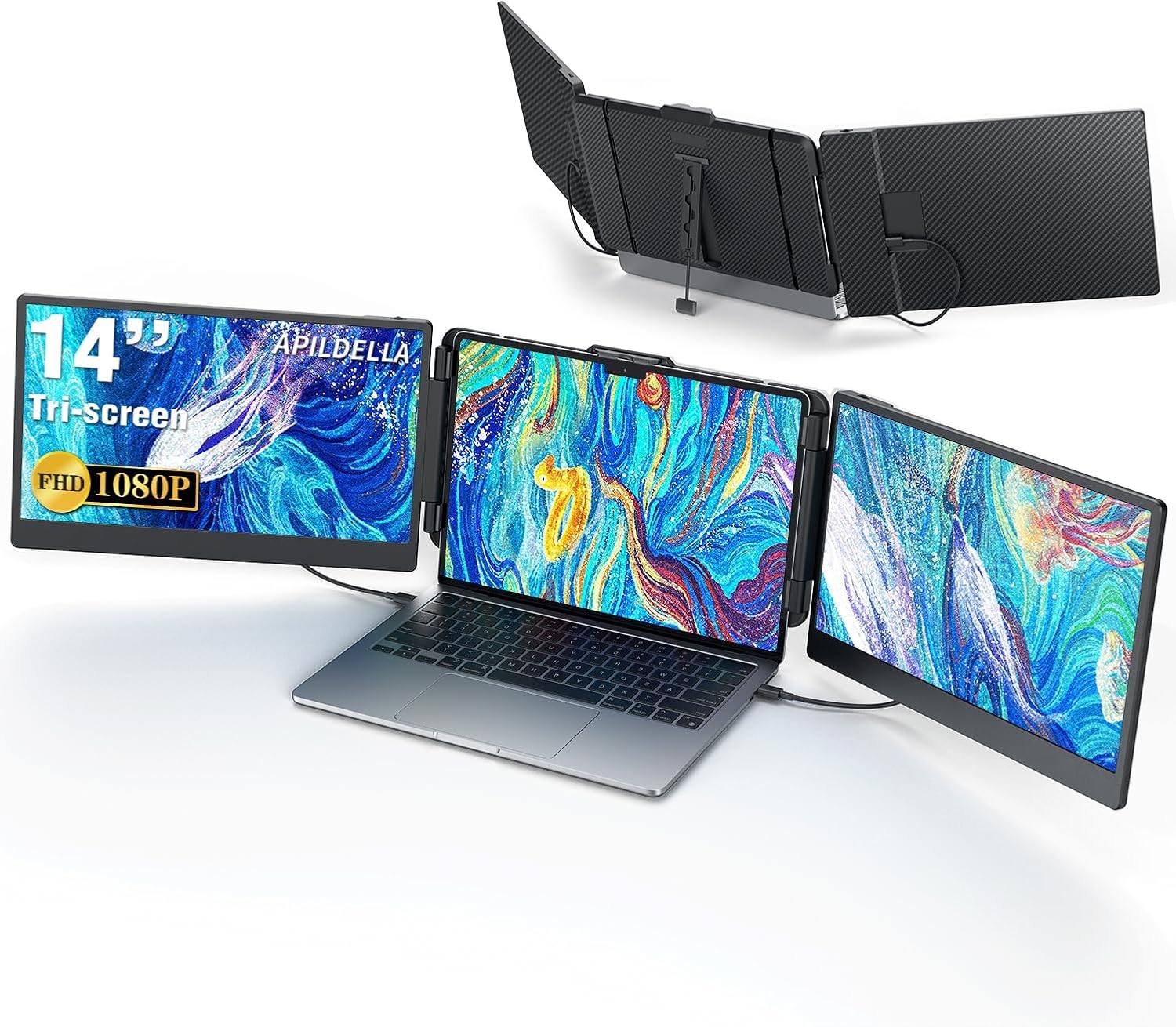 Detalle de APILDELLA 14" Triple Laptop Screen Extender 1080P