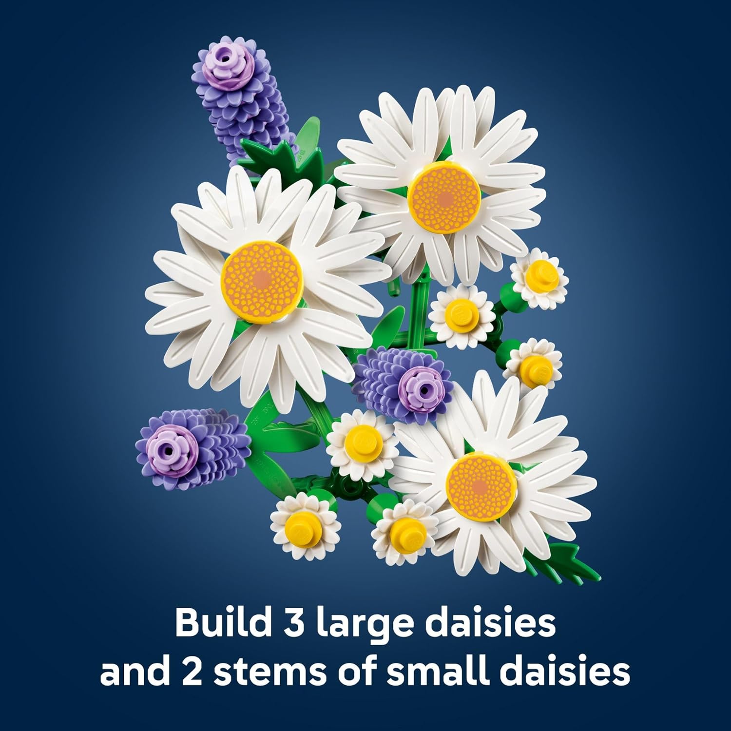 Detalle de LEGO Botanicals Daisies Building Toy (11508) – 133-Piece Flower Display Kit for Ages 9+