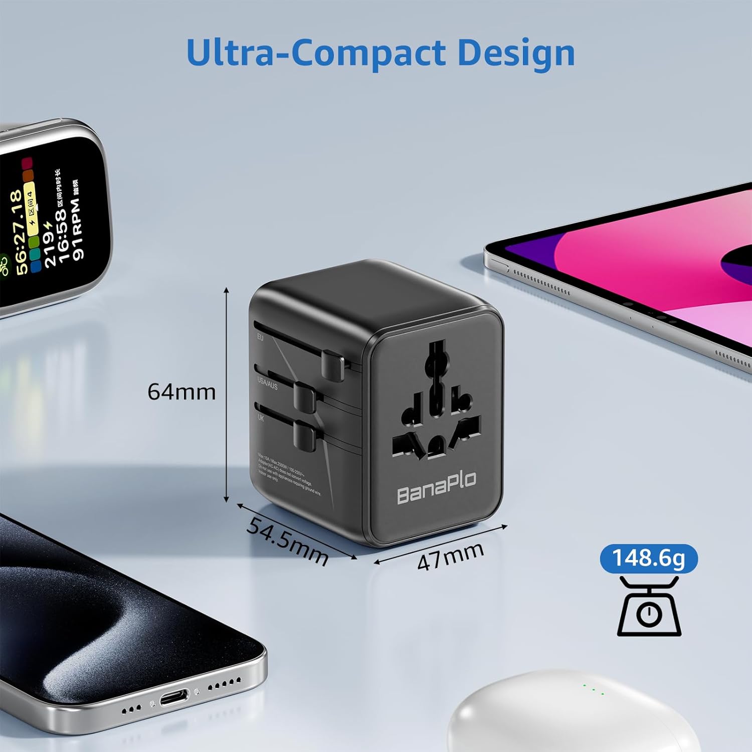 Thumbnail 6 de Universal Travel Adapter 28W with 3 USB‑C