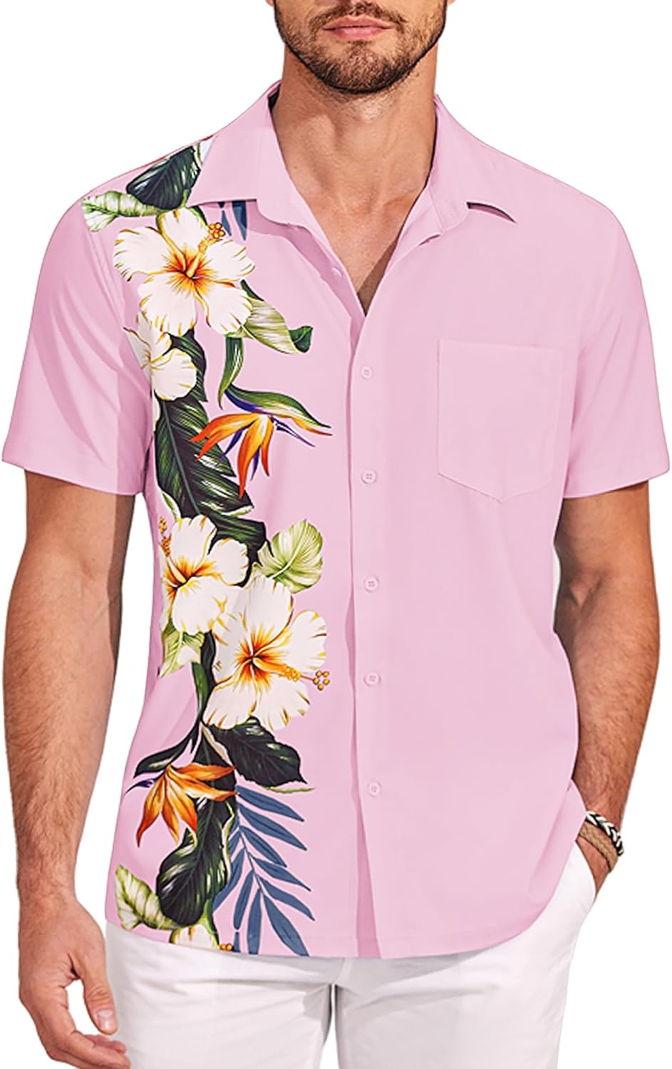 Thumbnail 6 de COOFANDY Chemise en Lin pour Homme – Manches Courtes, Coupe Regular, Décontractée et Idéale pour l’été