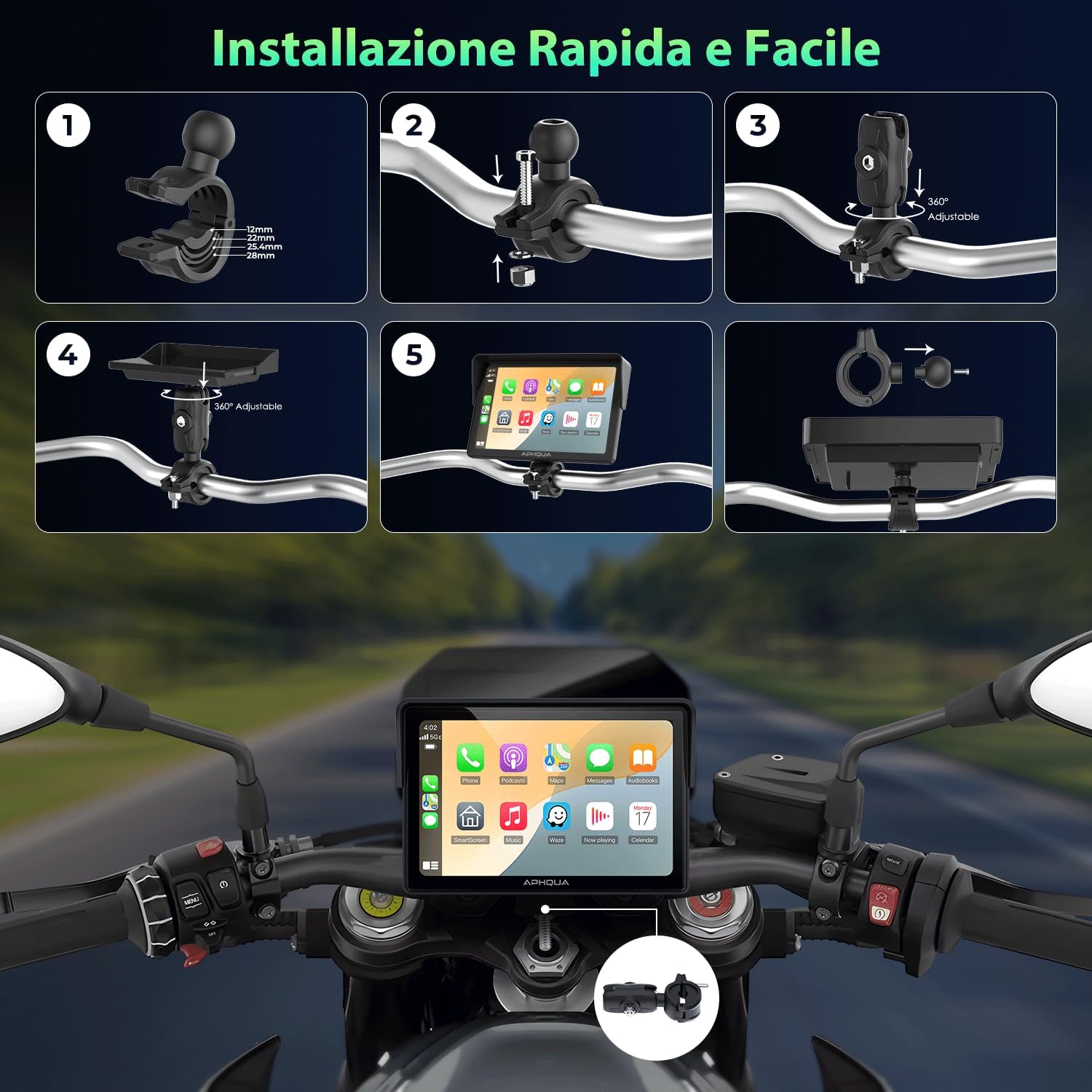 Thumbnail 6 de Schermo Moto A522 5" CarPlay wireless