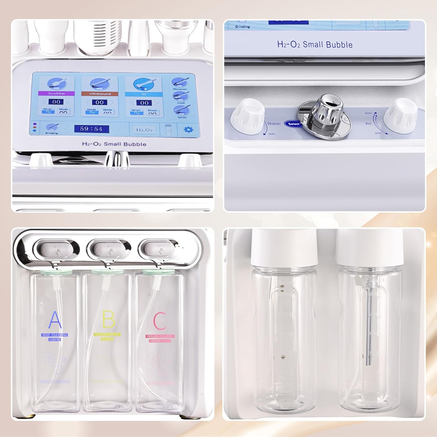Detalle 2 de 7 in 1 Hydrogen Oxygen Facial Beauty Machine – Pro-Home Microdermabrasion and Skin Care