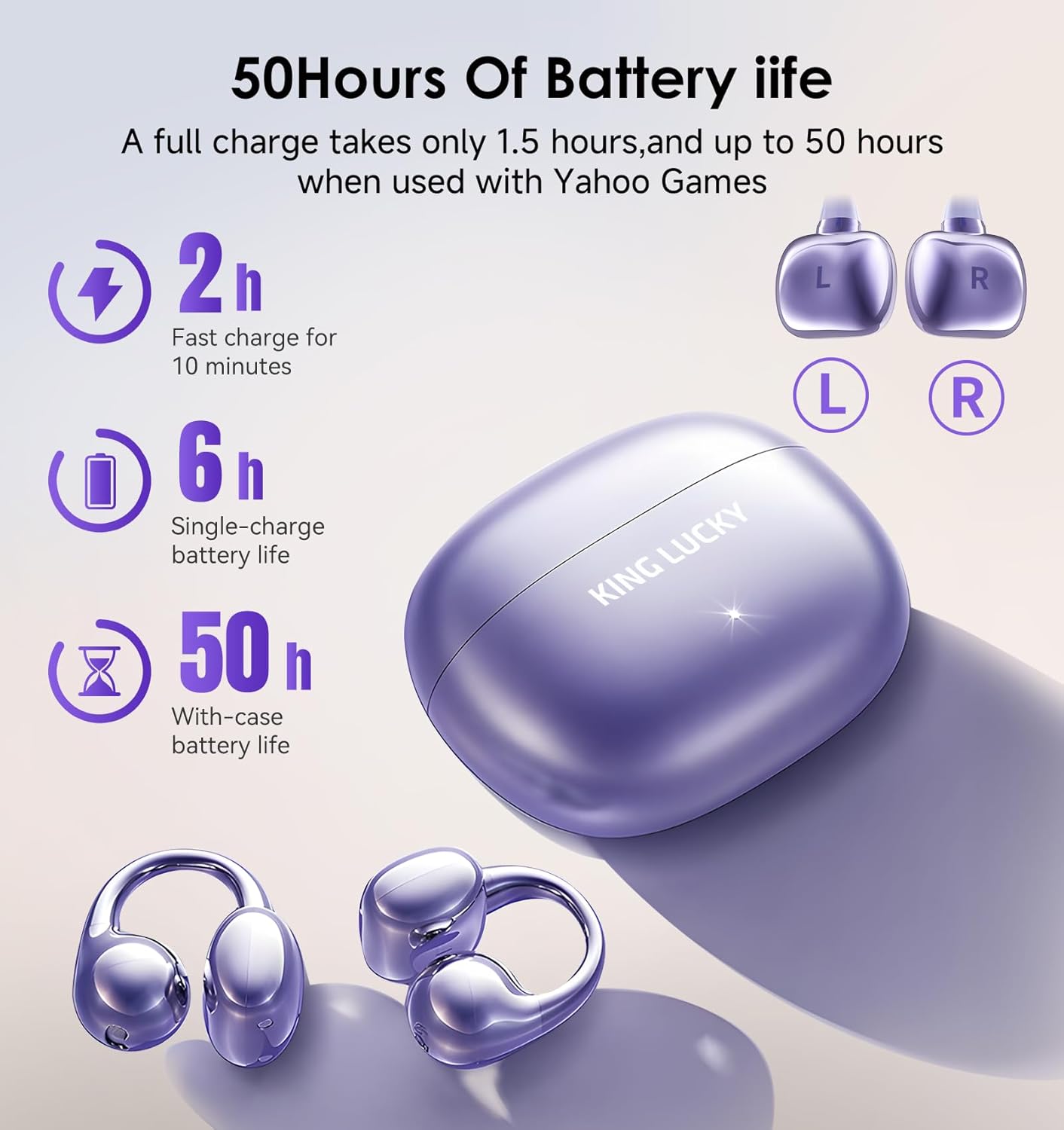 Thumbnail 5 de King Lucky Next-gen Clip Earbuds