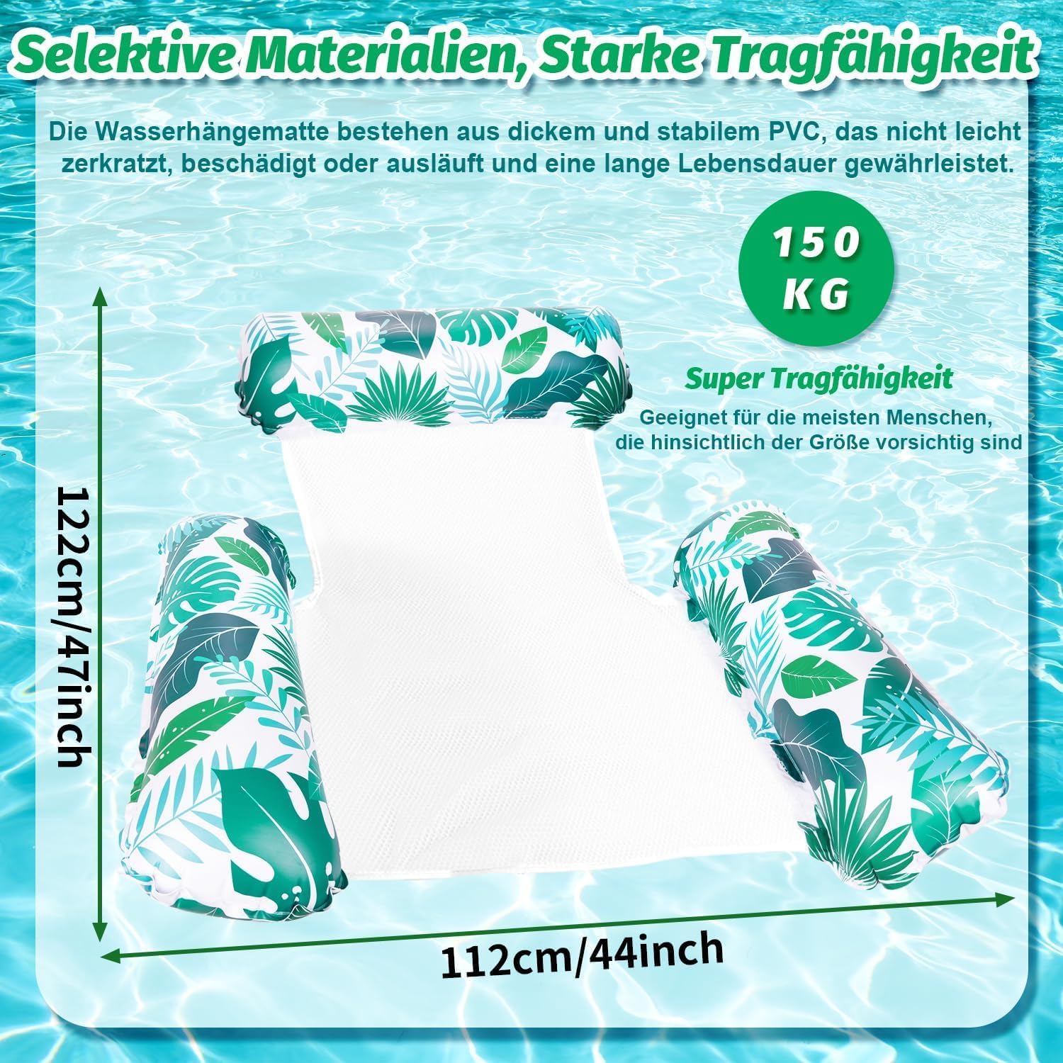 Thumbnail 2 de Alintor Luftmatratze Pool 4-in-1 Wasserhängematte (2 Stück)