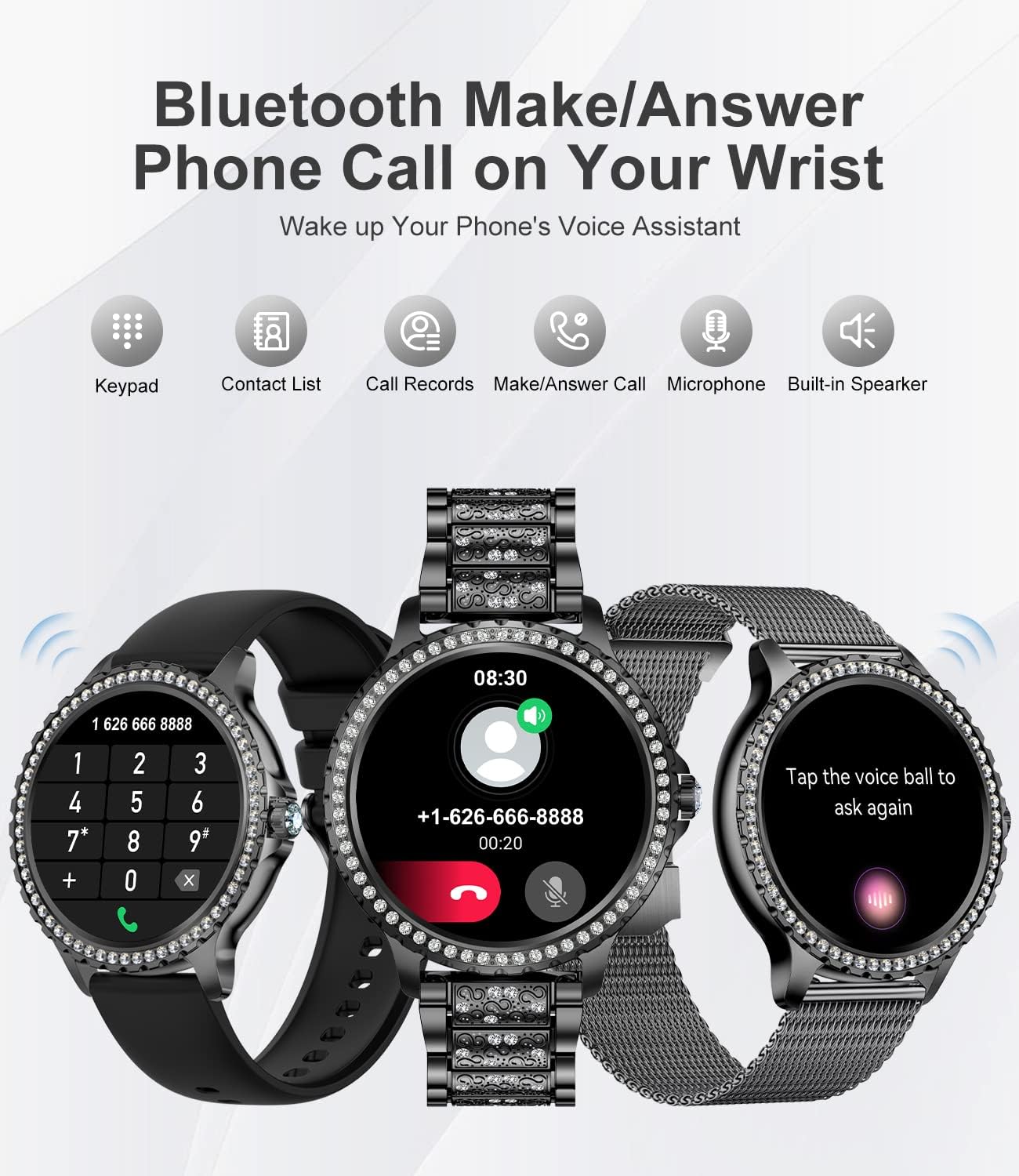 Detalle 2 de LIGE Smartwatch Damen, Smartwatch mit Telefonfunktion 1.32'' Zoll Voll Touchscreen Fitnessuhr Damen mit SpO2 Herzfrequenz Schlafmonitor, IP67 Wasserdicht Schrittzähler Uhr Damen für Android iOS
LIGE Smartwatch Damen, Smartwatch mit Telefonfu…