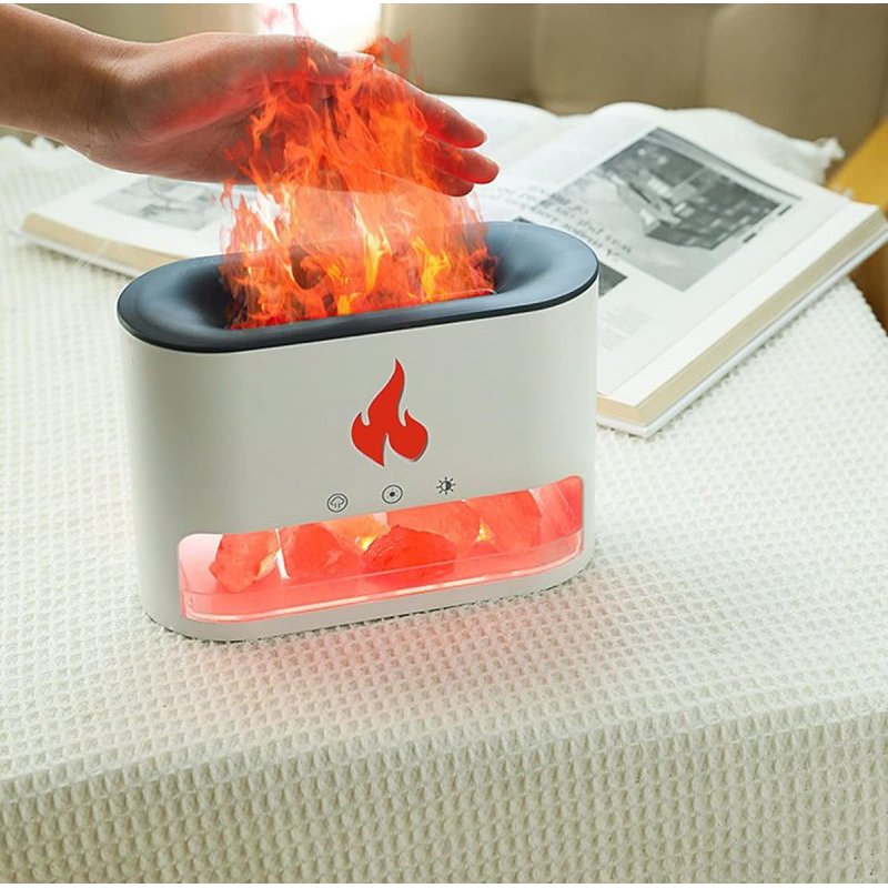 Detalle 2 de Klack Humidificador y Difusor de Aromaterapia con Sal de Cristal y Luz de Llama