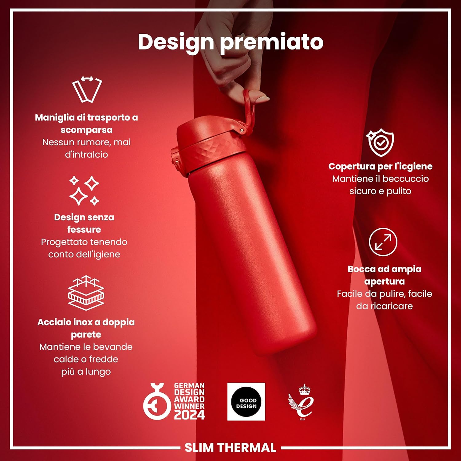 Thumbnail 5 de ION8 Borraccia Termica in Acciaio Isolato 500ml – Resistente, a Prova di Perdite e Facile da Aprire