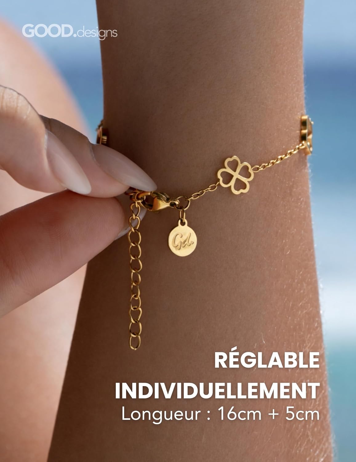 Detalle 2 de GD GOOD.designs EST. 2015 Bracelet trèfle femme