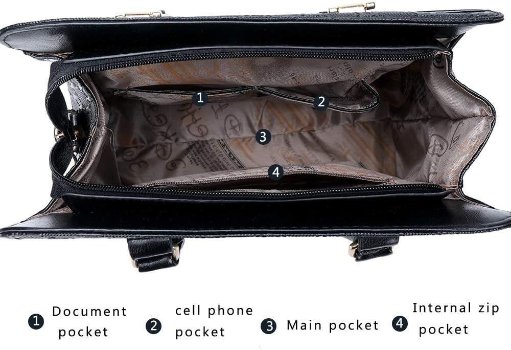 Detalle de PU leather handbag set 4 pieces