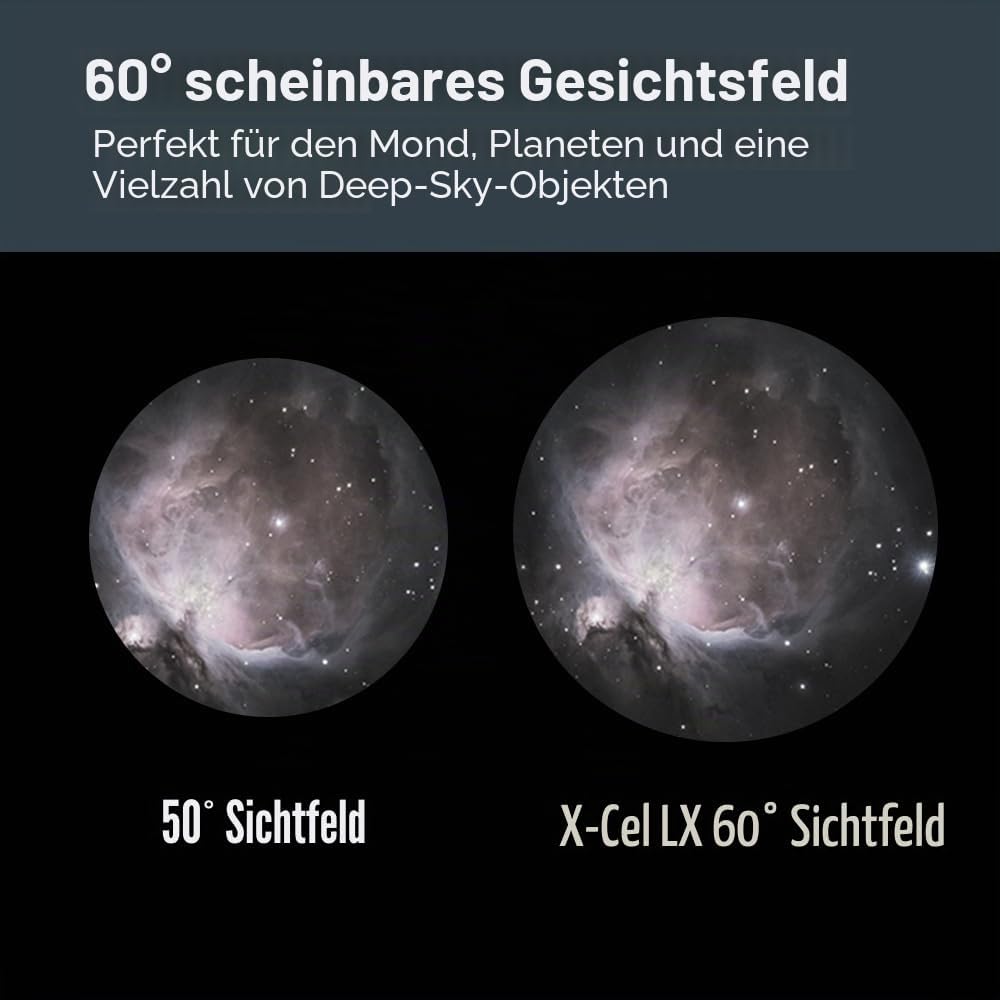 Detalle de Celestron 93423 X-CEL LX Serie – 1,25 Zoll Okular 9 mm (Schwarz)