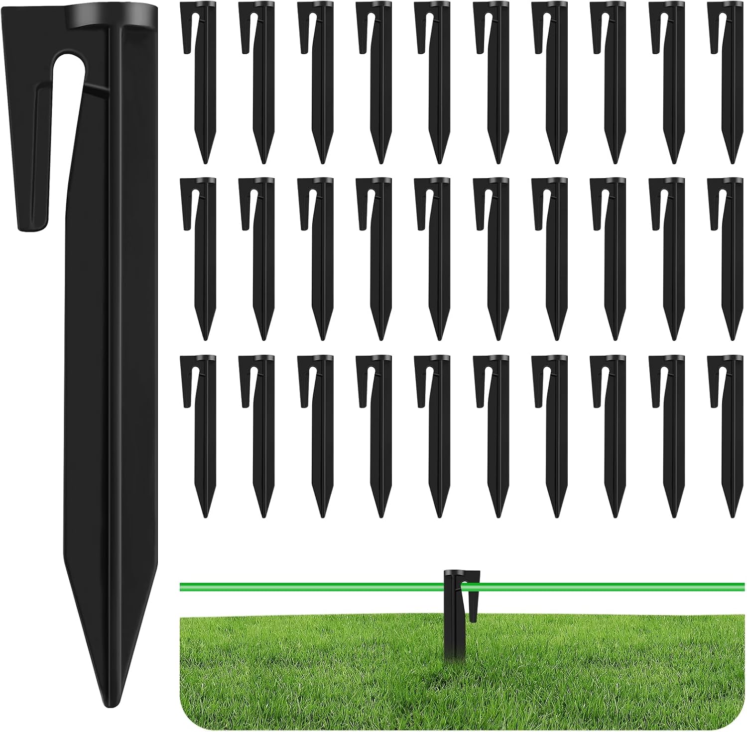 Detalle de Gucass jordspikar för robotgräsklippare, 120-pack i PP, 8,5 cm