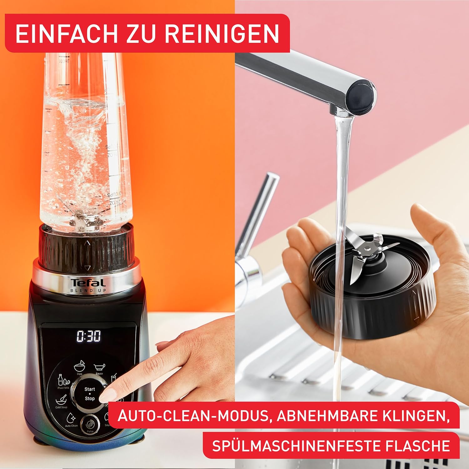 Thumbnail 4 de Tefal Blend Up Mini-Mixer BL19H4F0 – kompakter 1000-Watt-Mixer mit 8 Programmen und On-the-Go-Flaschen