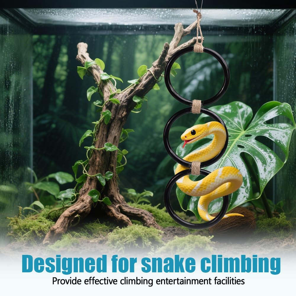 Thumbnail 4 de MiOYOOW Snake Climbing Rings — Plastic Enrichment Chain for Reptile Tanks