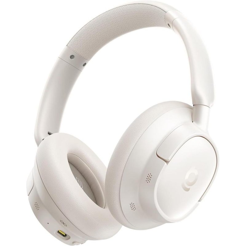 Detalle de Auriculares Baseus Bass BH1 NC inalámbricos con Bluetooth 6.0 y cancelación activa de ruido – Off-White