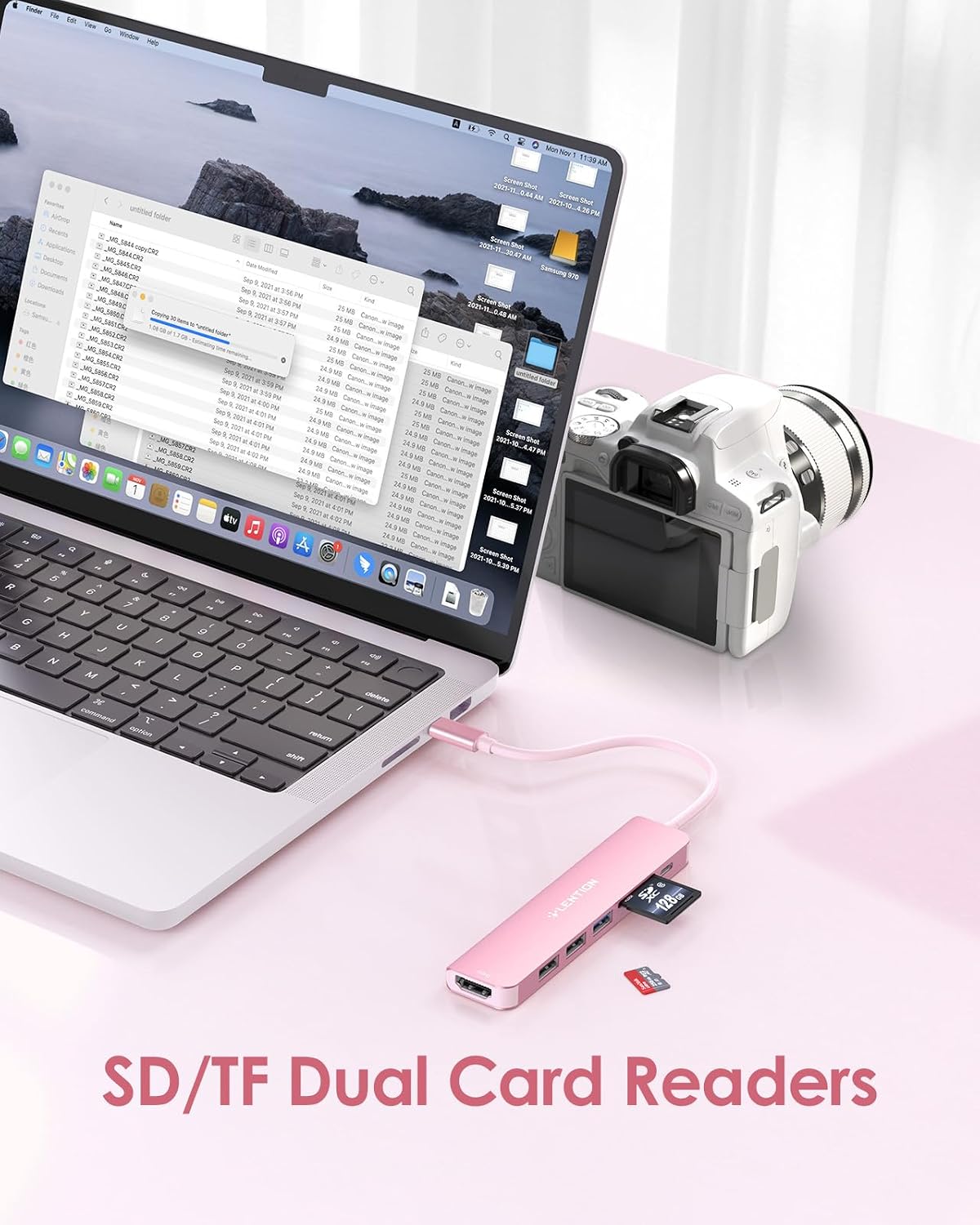 Detalle de LENTION USB C hub with 100W PD