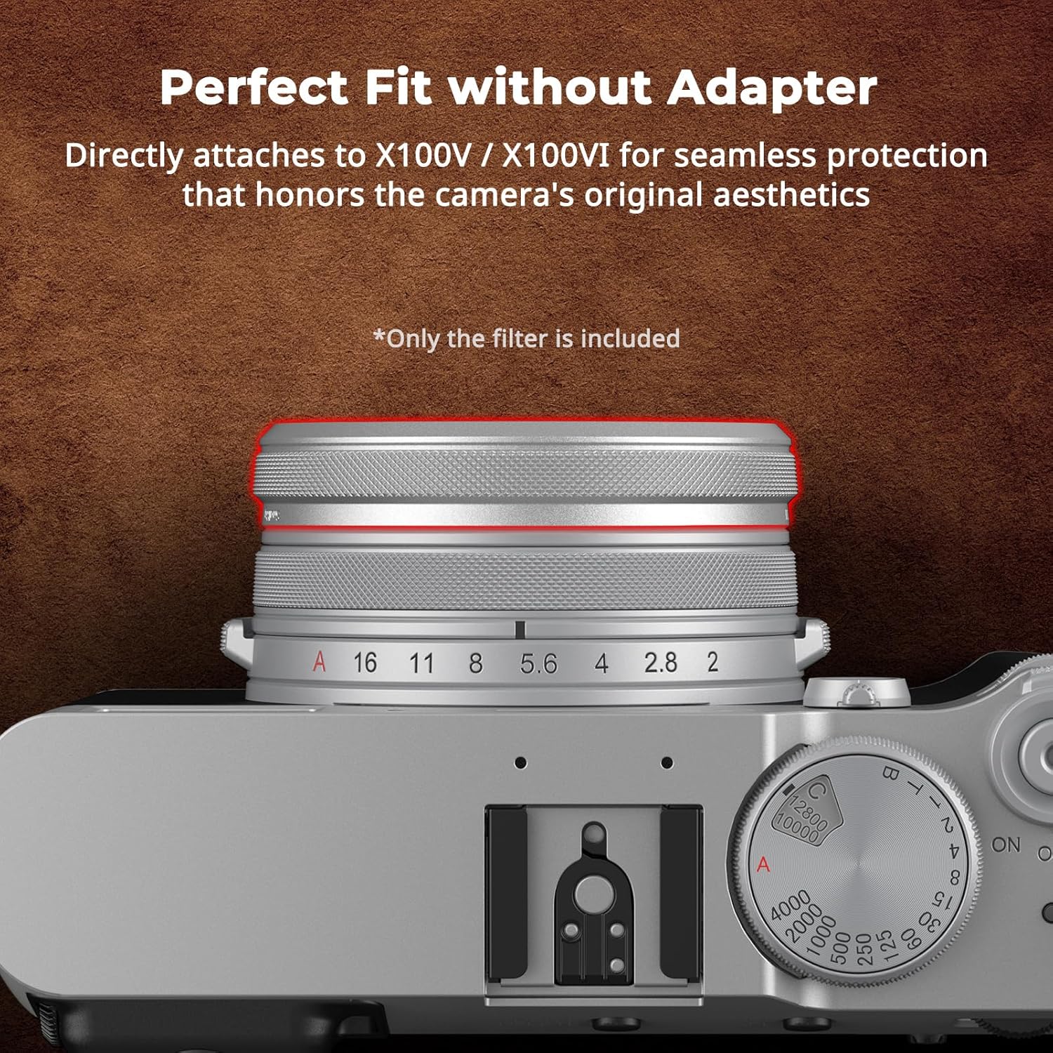Thumbnail 1 de SMALLRIG Filtre UV pour Fujifilm X100V / X100VI (verre optique, transmission 99 %) 5853