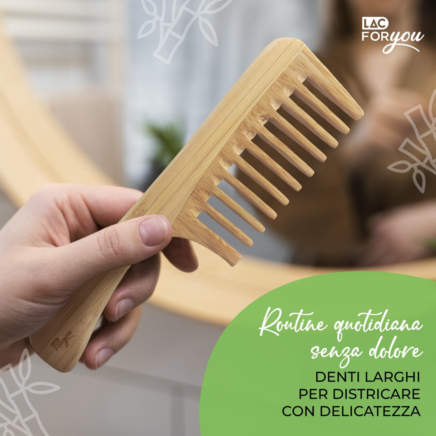 Detalle de LAC FOR YOU Pettine Denti Larghi 💇♀