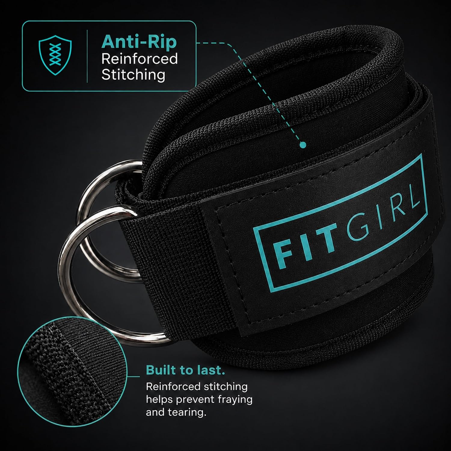 Thumbnail 6 de FITGIRL Ankle Strap for Cable Machine for Glute Kickbacks
