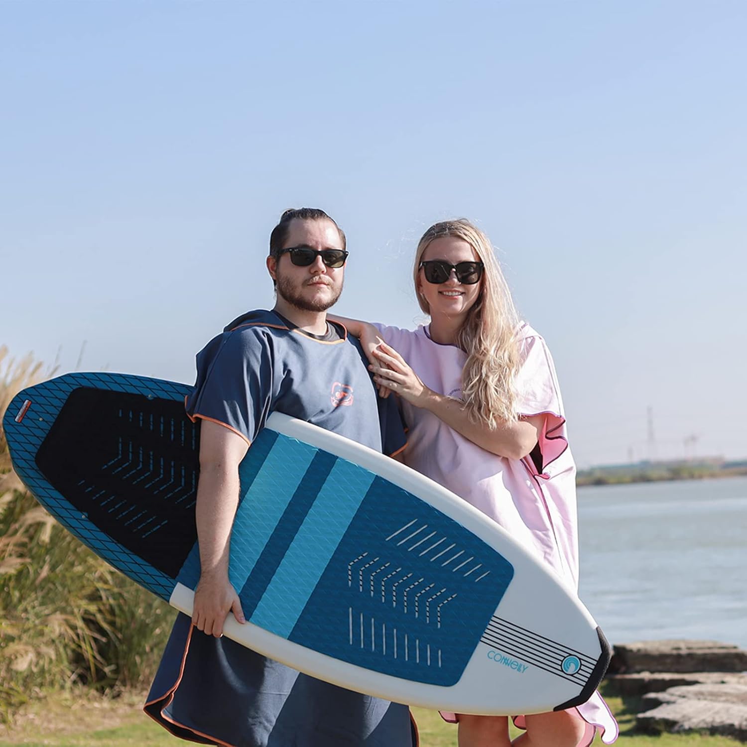 Thumbnail 4 de Hiturbo Changing Robe Towel Poncho with Hood for Surfing & Swimming Wetsuit Changes