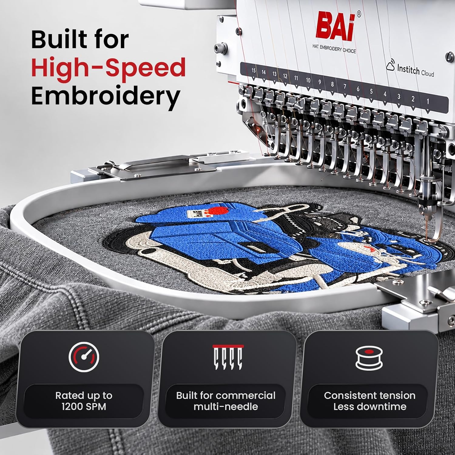Thumbnail 6 de BAI SA155 Style L Prewound Embroidery Bobbins, 75D/2 Black Thread