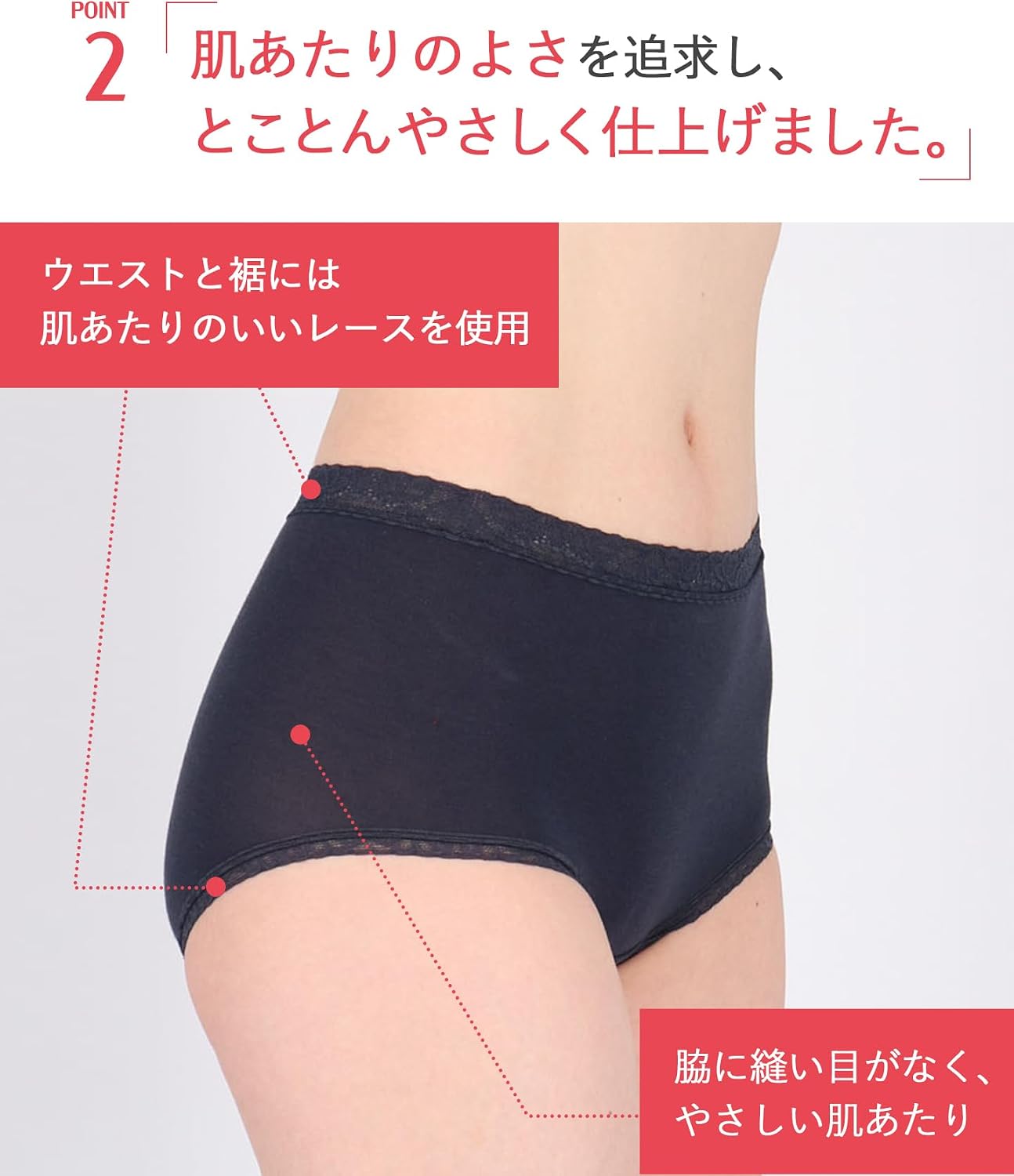 Detalle de ウイング/ワコール EC3200・EC3230 レディースショーツ 綿混・深ばき・脇縫いなし