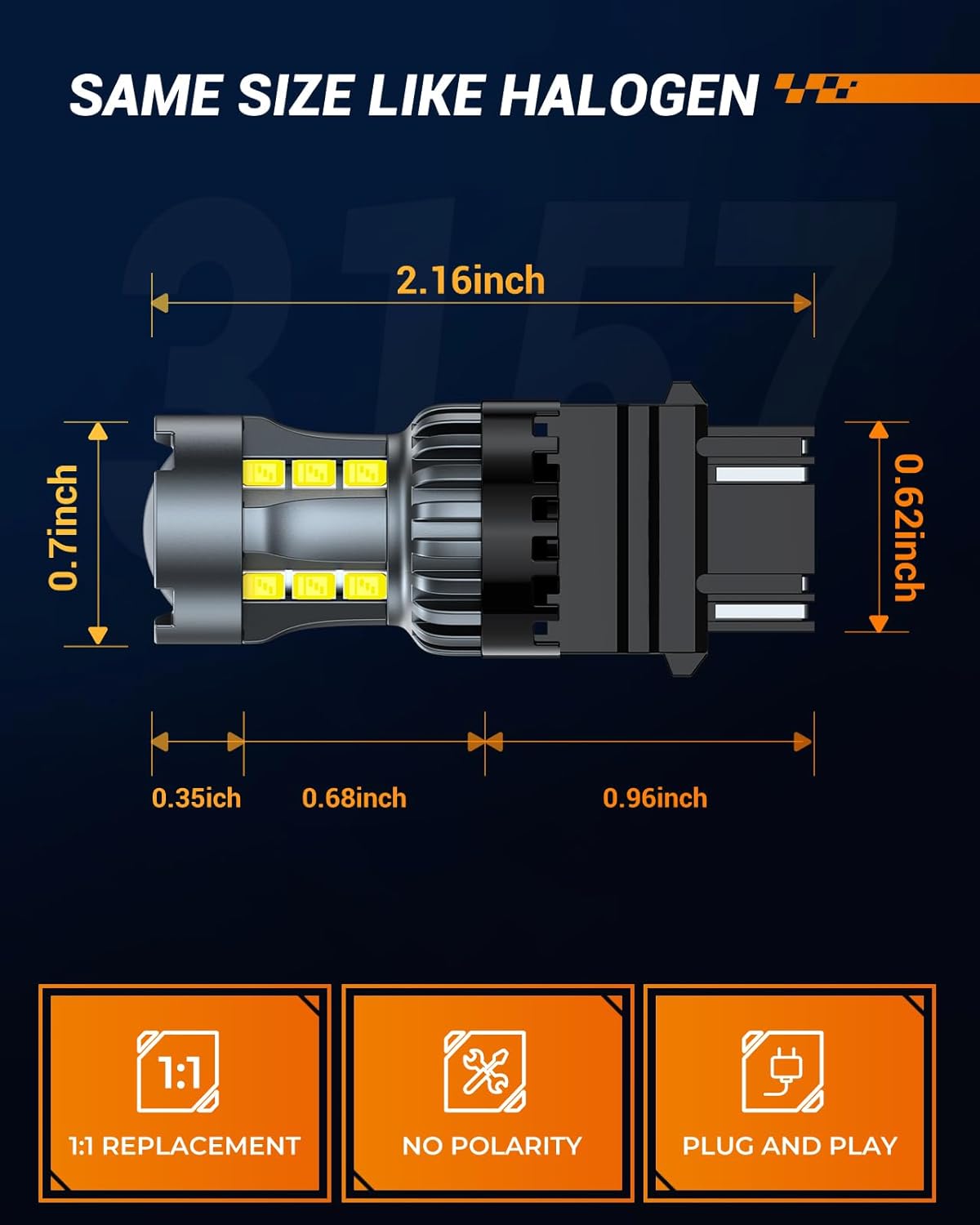 Thumbnail 6 de SEALIGHT 3157 LED Reverse Light Bulb 6000K