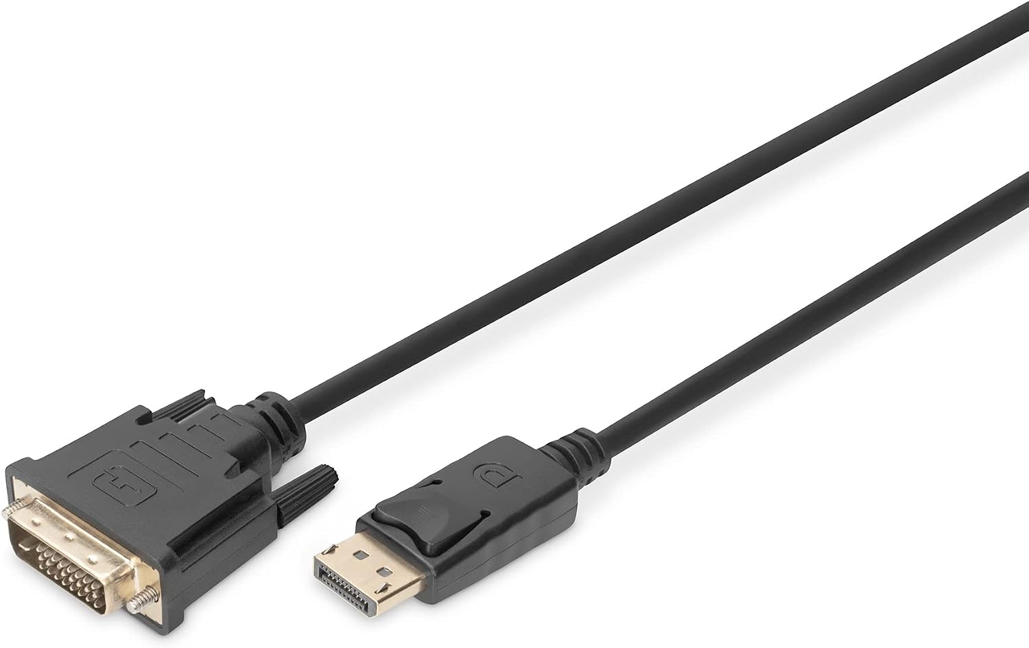 Detalle de DIGITUS DisplayPort zu DVI-D Adapterkabel (DP - DVI-D, 24+1), 3,0 m, Verriegelung, Full HD 1080p/60Hz
