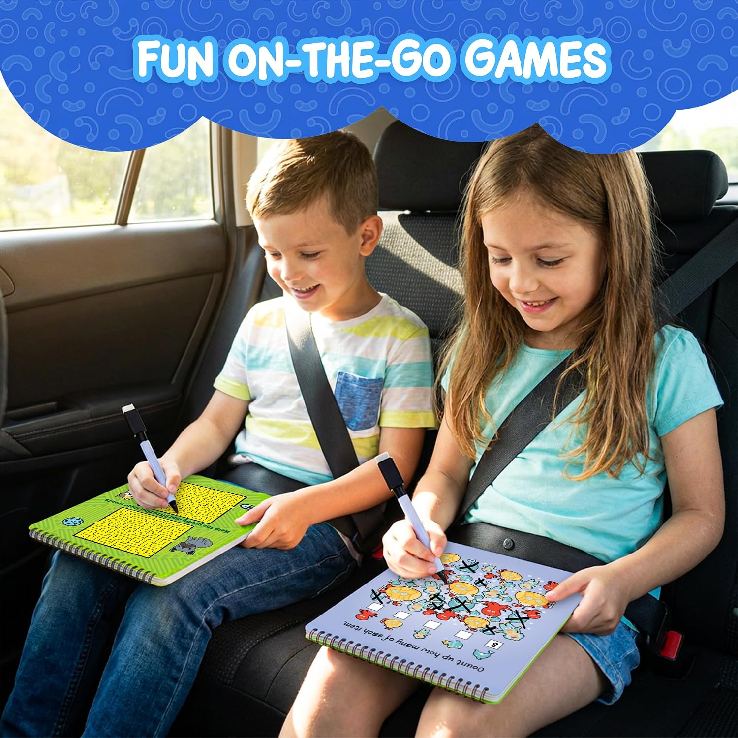Thumbnail 5 de Reusable Travel Activity Books for Kids 2-Pack