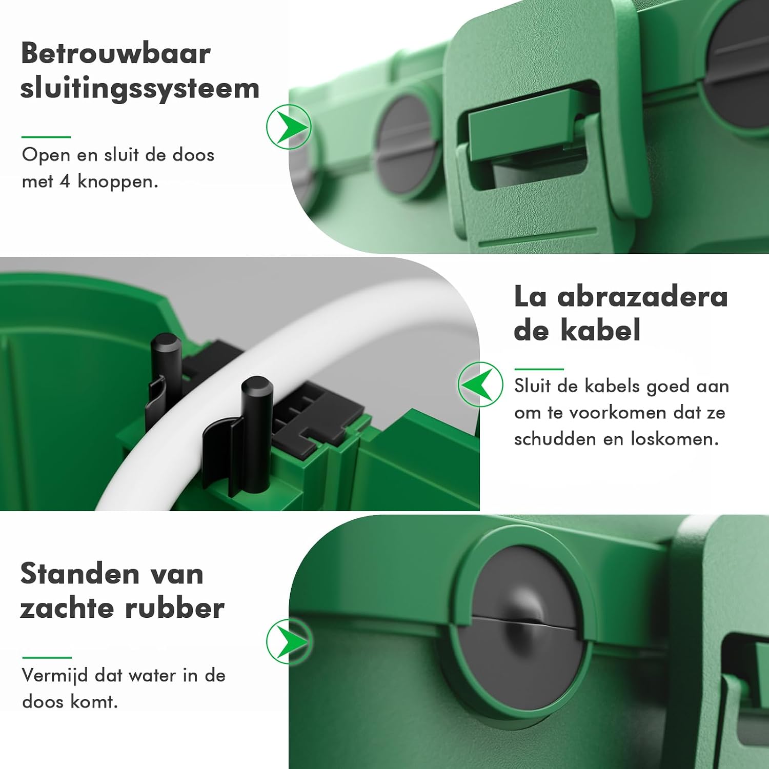 Detalle de Restmo 96f9a7f9-426a-4af2-8f26-848d38d2a8e9 stekkerbeschermdoos IP54, 6 kabelingangen