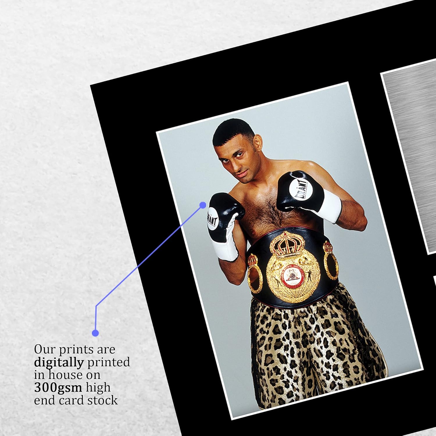 Thumbnail 3 de HWC Trading Prince Naseem Hamed printed autograph picture on A4 mount for boxing memorabilia fans